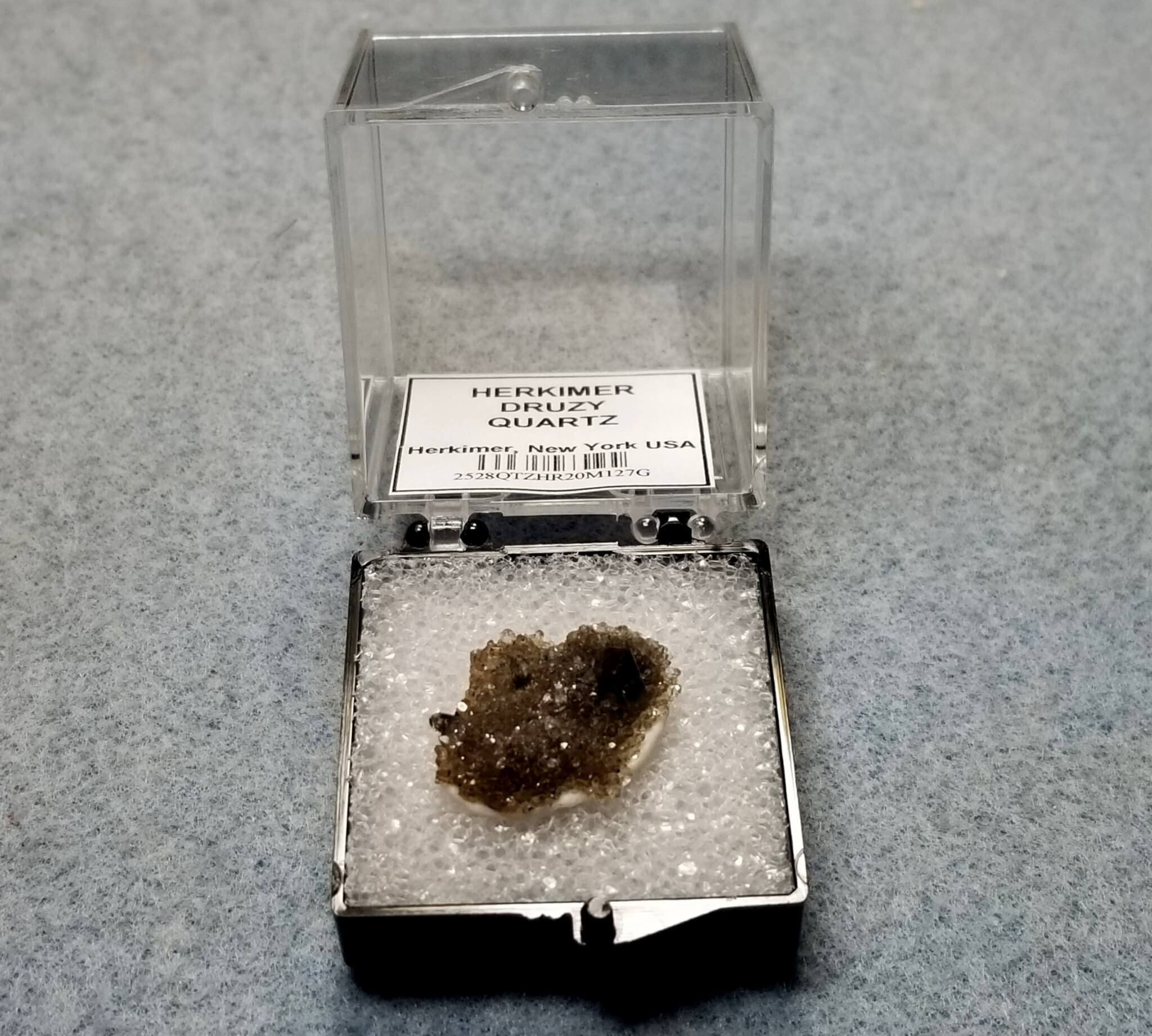 Quartz Herkimer Druzy Plate Specimen Thumbnail 20.5x16mm 1.27Grams - Image 2