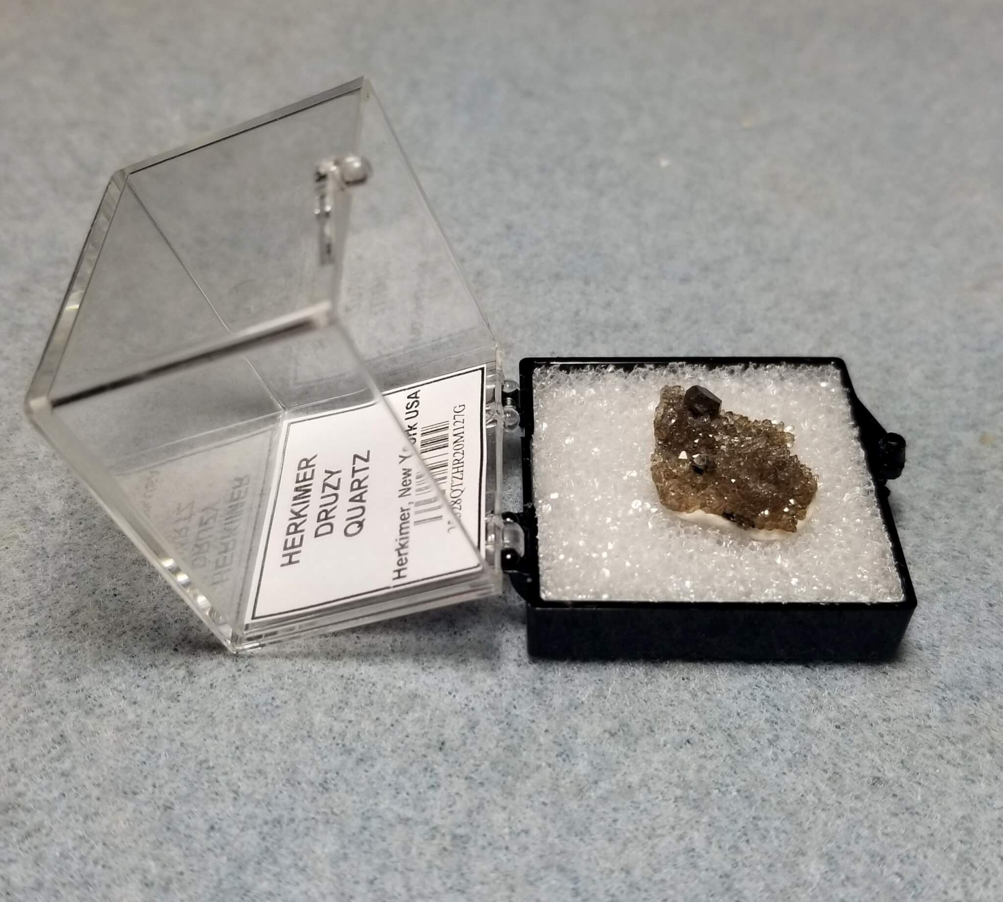 Quartz Herkimer Druzy Plate Specimen Thumbnail 20.5x16mm 1.27Grams - Image 3