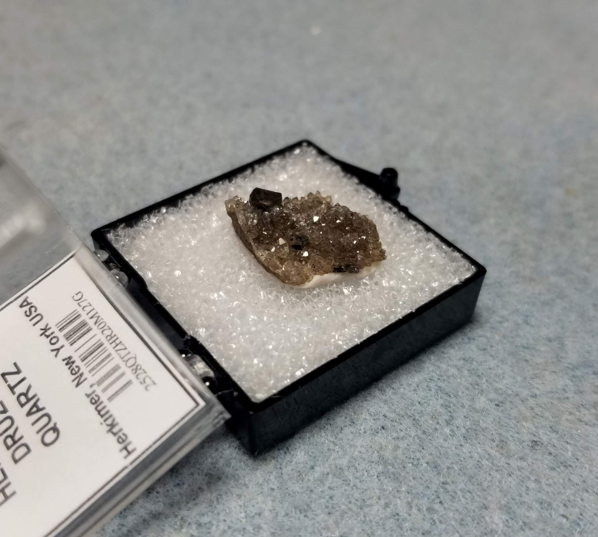 Quartz Herkimer Druzy Plate Specimen Thumbnail 20.5x16mm 1.27Grams - Image 6