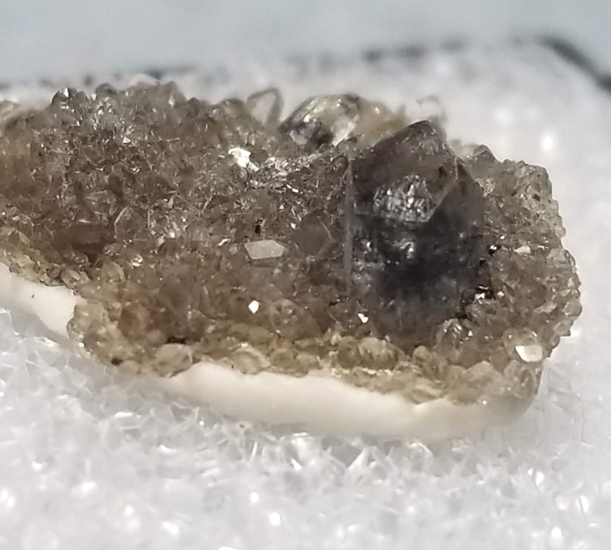 Quartz Herkimer Druzy Plate Specimen Thumbnail 20.5x16mm 1.27Grams - Image 8