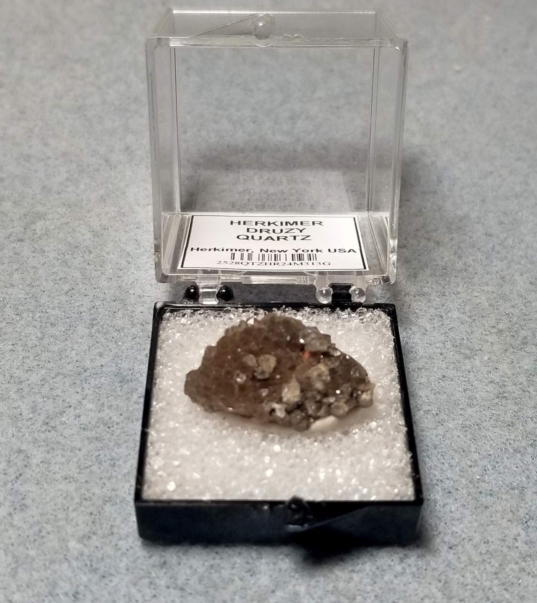 Quartz Herkimer Druzy Plate Specimen Thumbnail 24x15mm 3.13Grams - Image 2