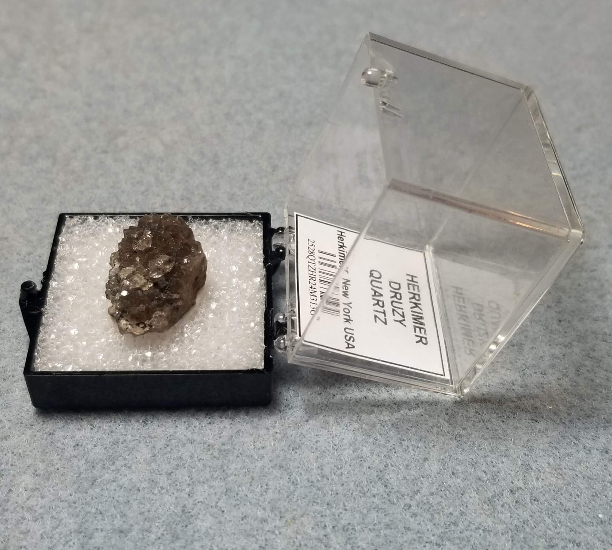 Quartz Herkimer Druzy Plate Specimen Thumbnail 24x15mm 3.13Grams - Image 3