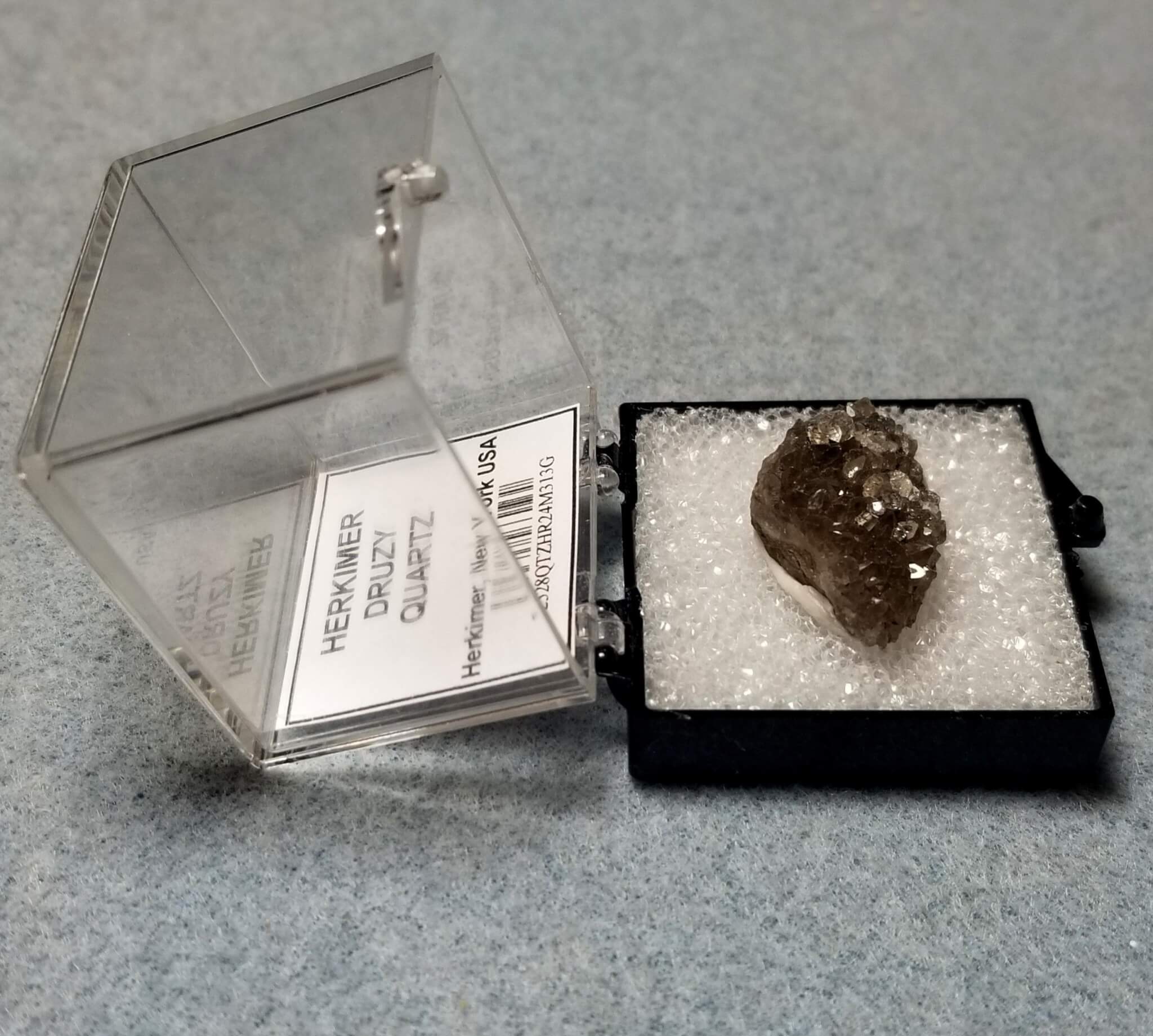 Quartz Herkimer Druzy Plate Specimen Thumbnail 24x15mm 3.13Grams - Image 4