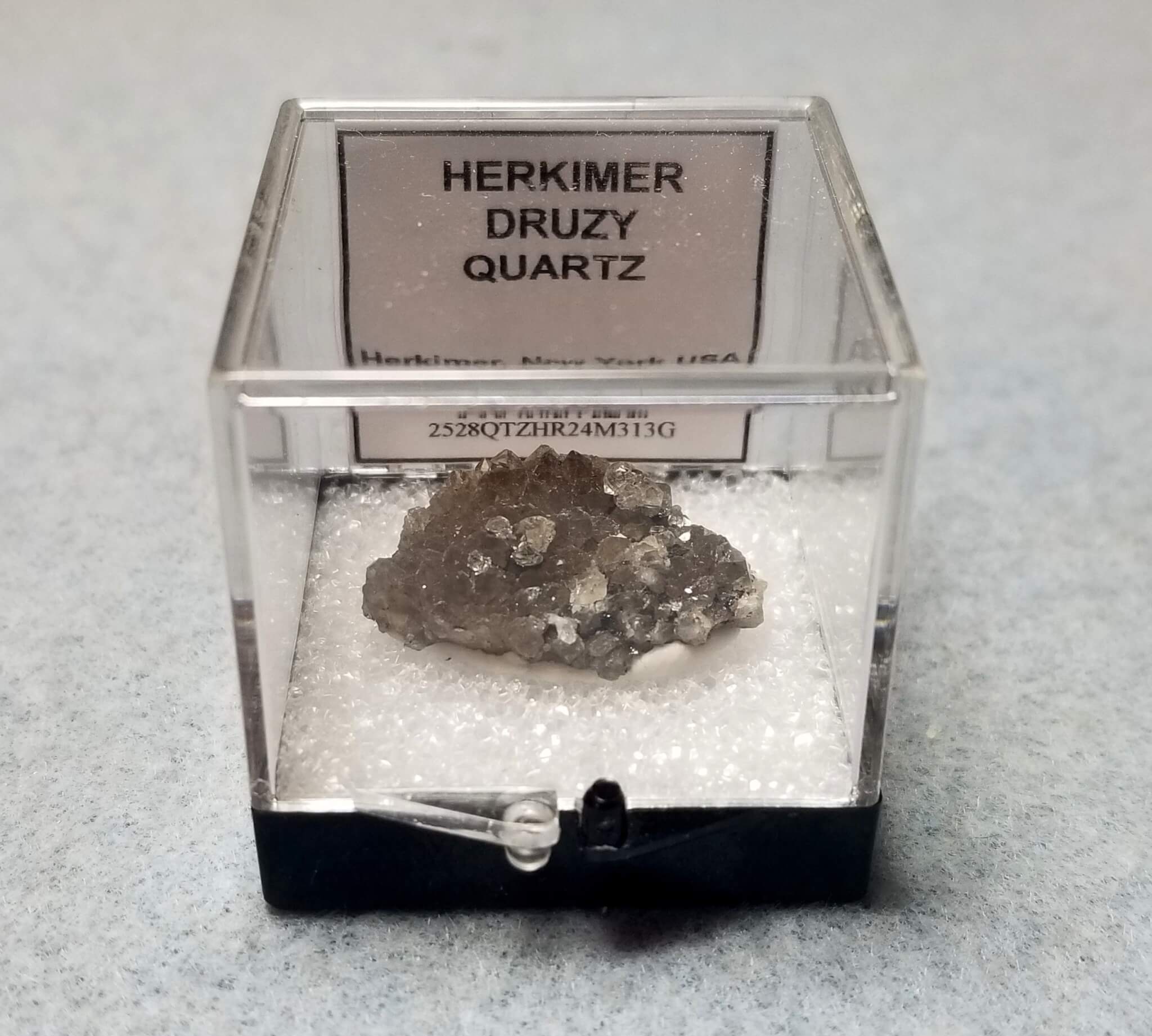 Quartz Herkimer Druzy Plate Specimen Thumbnail 24x15mm 3.13Grams - Image 6