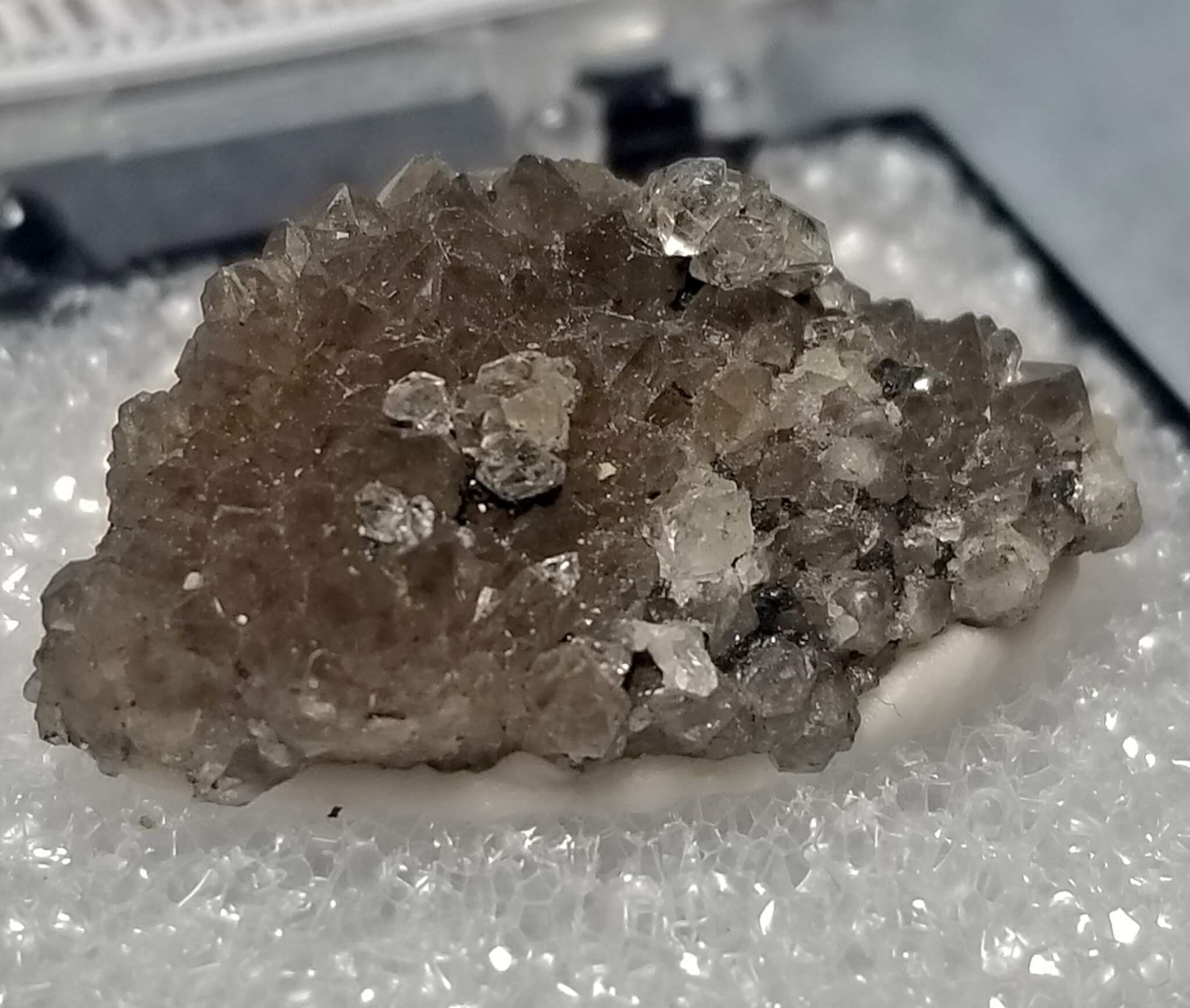 Quartz Herkimer Druzy Plate Specimen Thumbnail 24x15mm 3.13Grams - Image 7