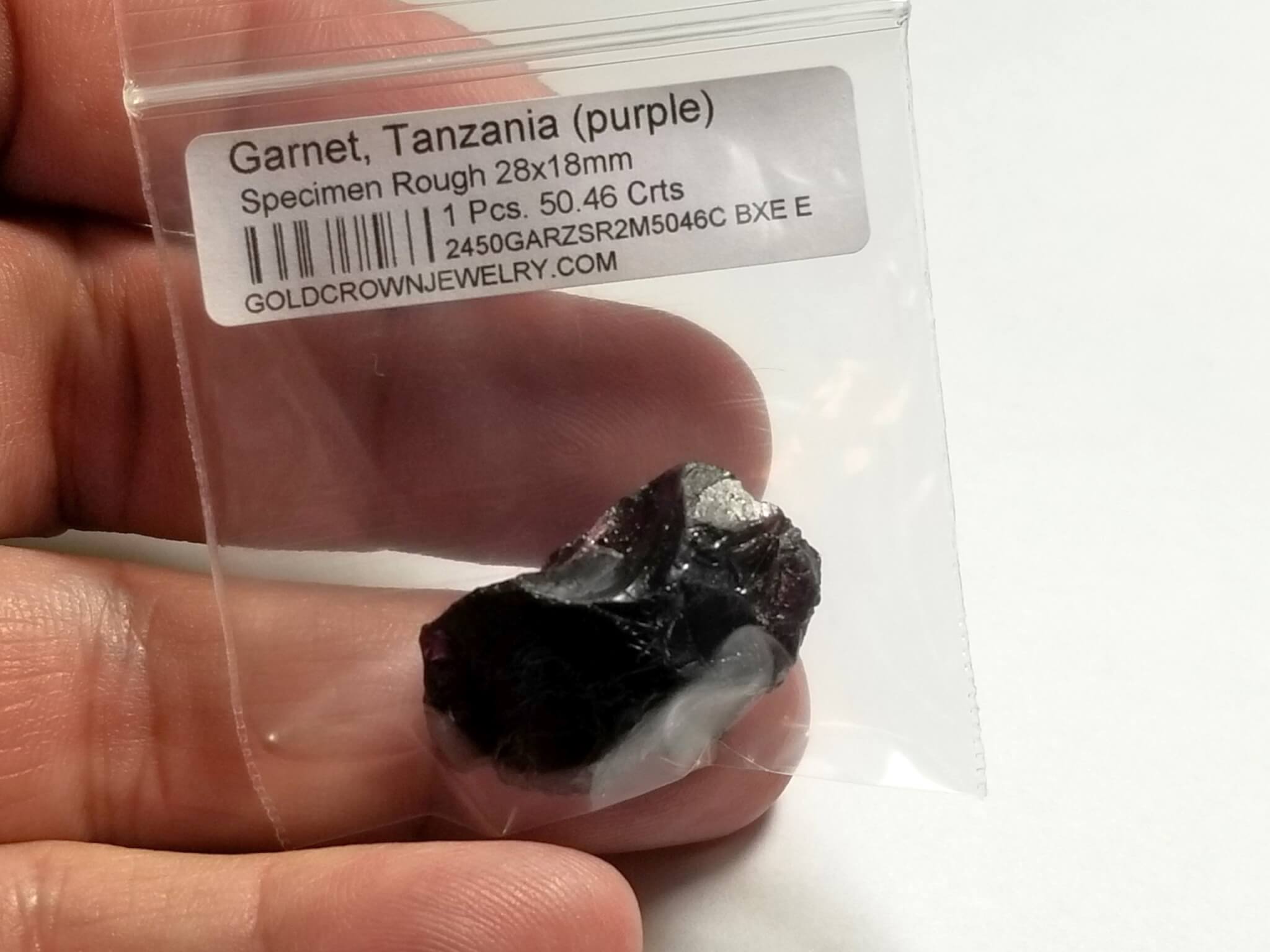 Garnet Tanzania Purple Rough Specimen 28x18mm 50.46Crts - Image 5