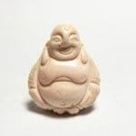 Coral White & Pink Italian Drilled Carved Buddha 27x22mm (24.70crts)