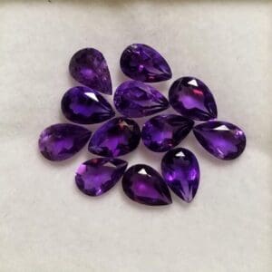 Amethyst Pear 6x4mm (12Pcs)