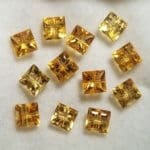 Citrine Four-Square Fantasy Cut 4mm (12 Pcs)