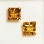 Citrine Four-Square Fantasy Cut 8mm (2 Pcs)