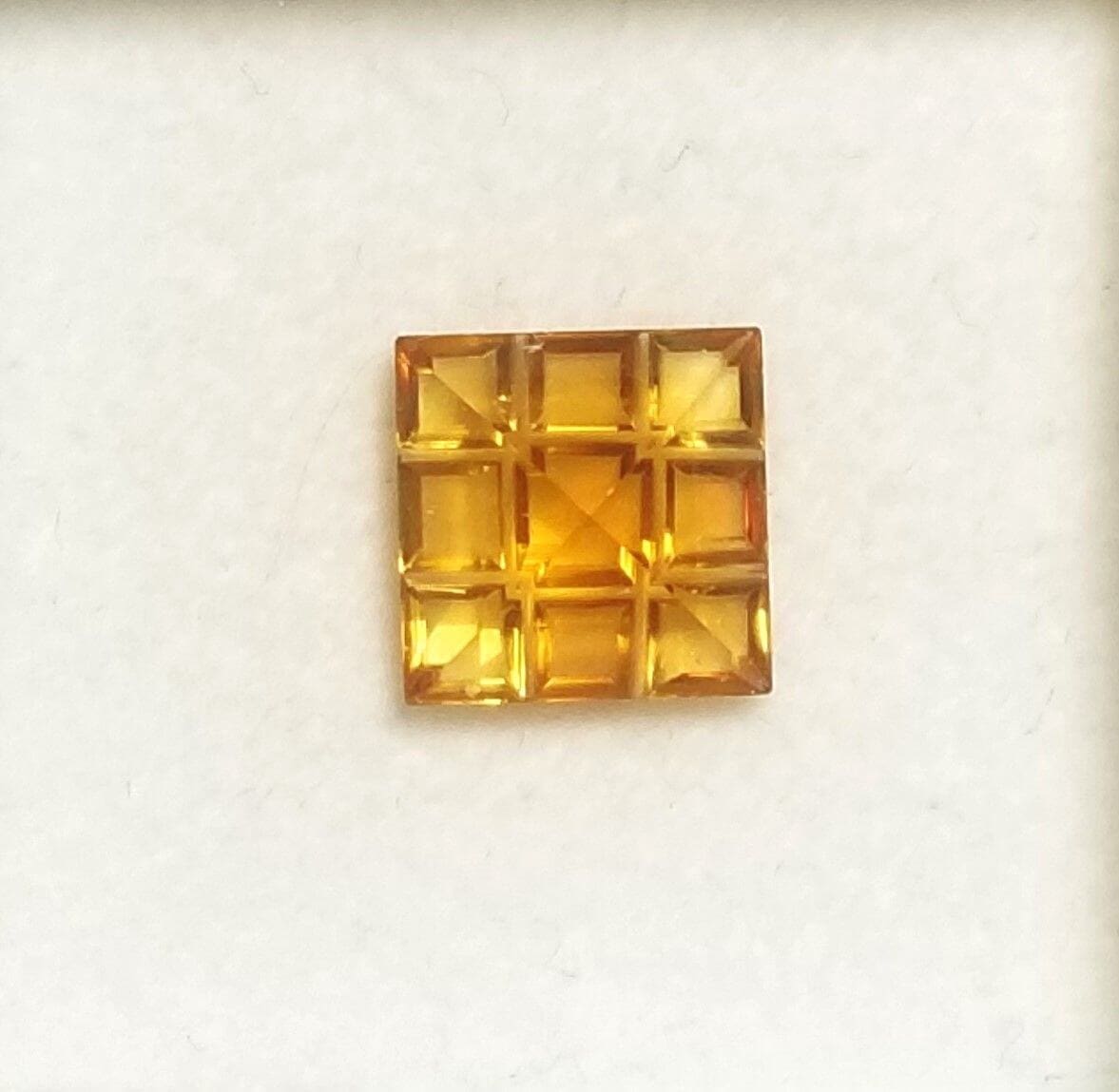 Citrine Nine-Square Fantasy Cut 9.5mm (1 Pcs) - Image 2