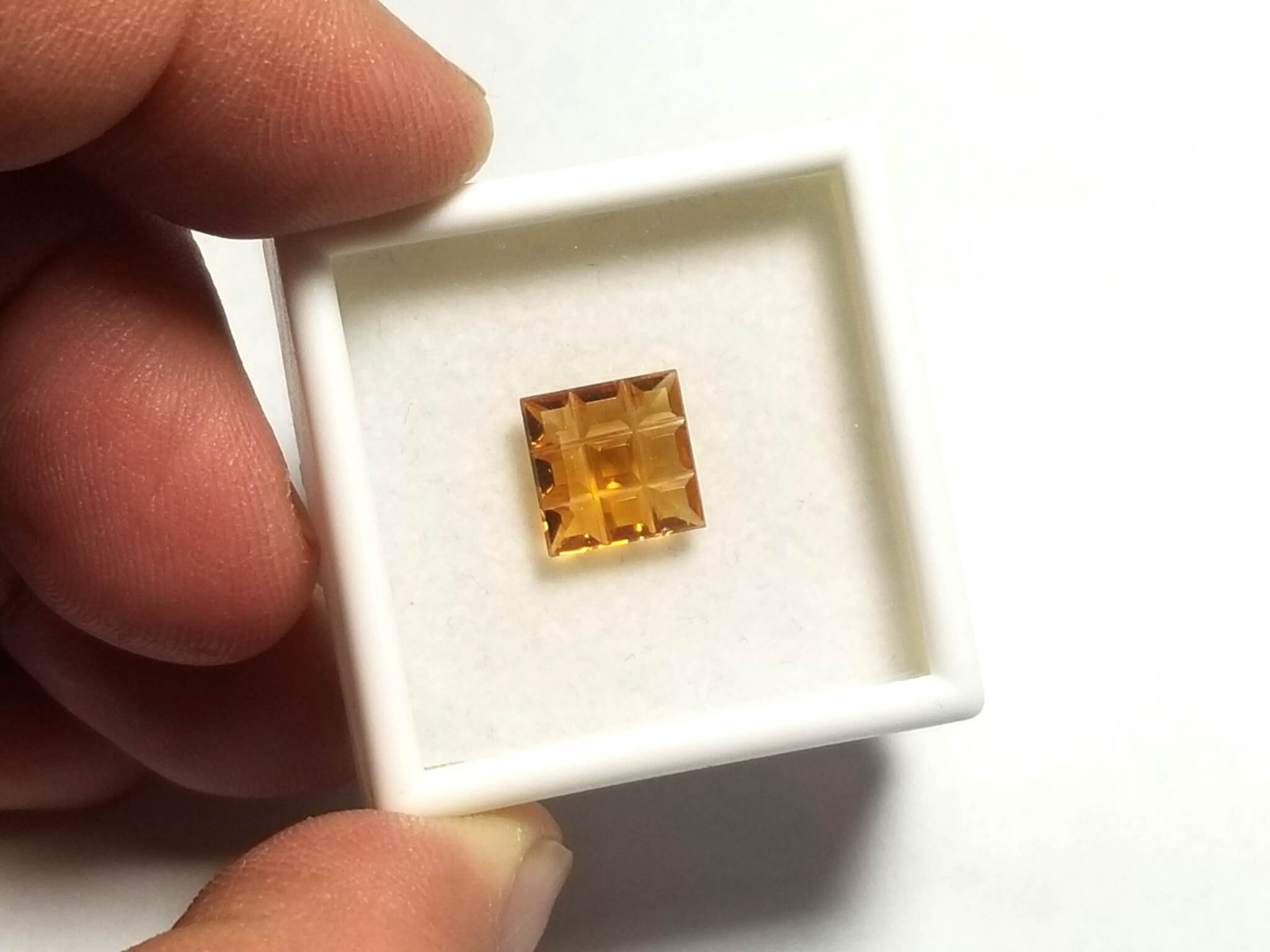 Citrine Nine-Square Fantasy Cut 9.5mm (1 Pcs) - Image 3
