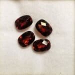 Garnet Cushion Cut Checkerboard 7x5mm (4 Pcs)