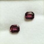 Garnet Raspberry Emerald Cut 6x5mm 1.92Crts (2 Pcs)