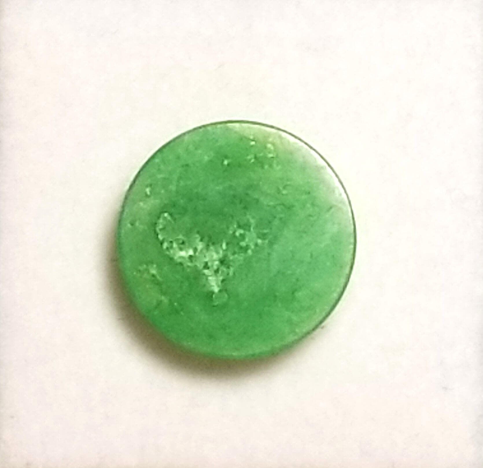 Jade Green Round Cabochon 15mm 7.68crts - Image 2