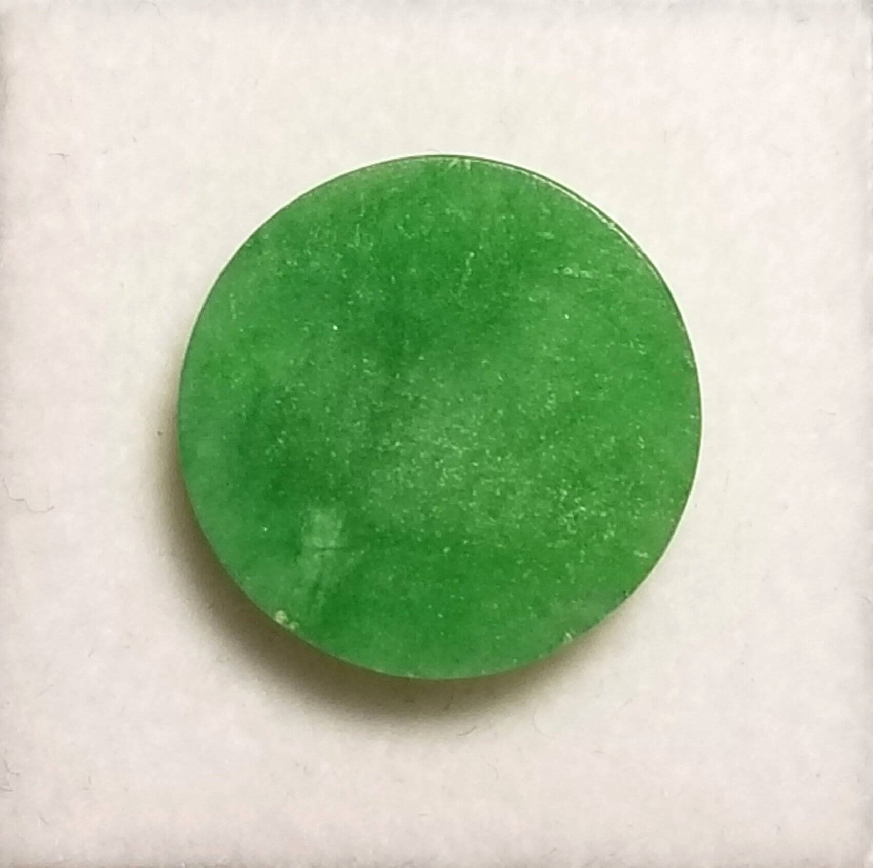 Jade Green Round Cabochon 18mm 13.66crts - Image 2