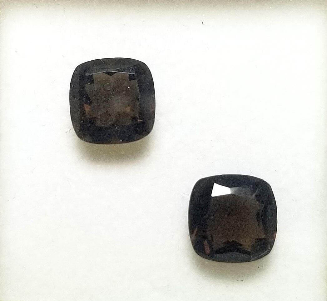 Quartz Smoky Cushion Cut 8mm (2Pcs)