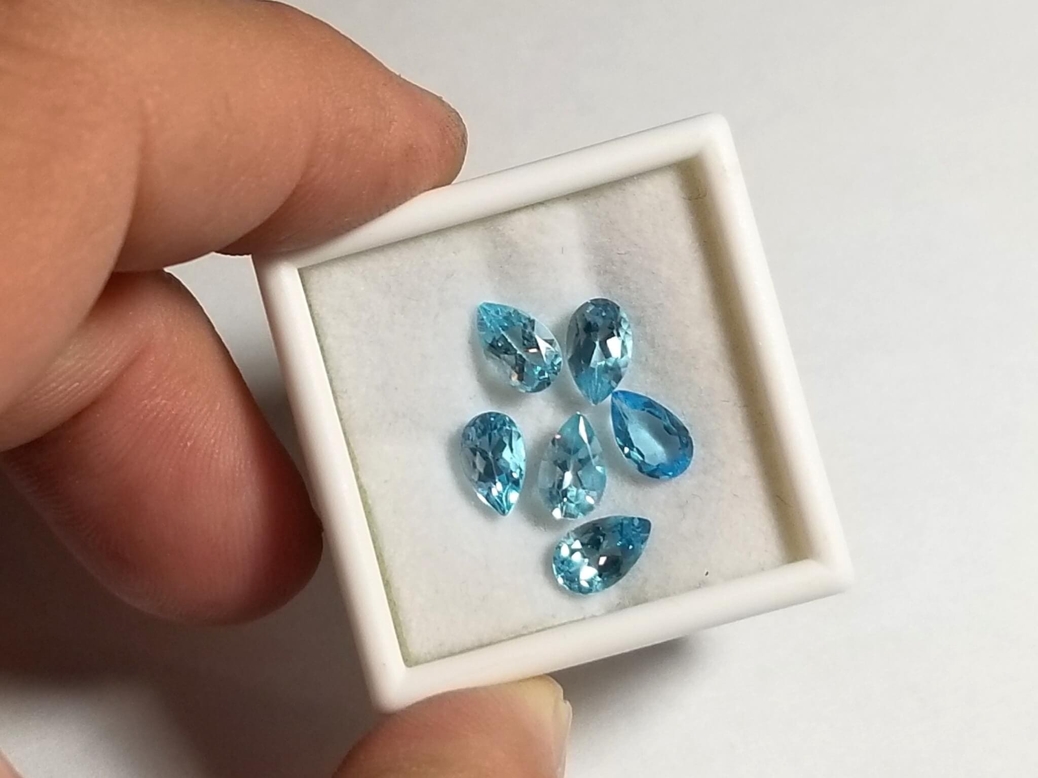 Topaz Blue Oval 7x5mm (6 Pcs) - Image 3