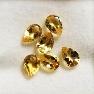 Citrine Pear 7x5mm (6 Pcs)