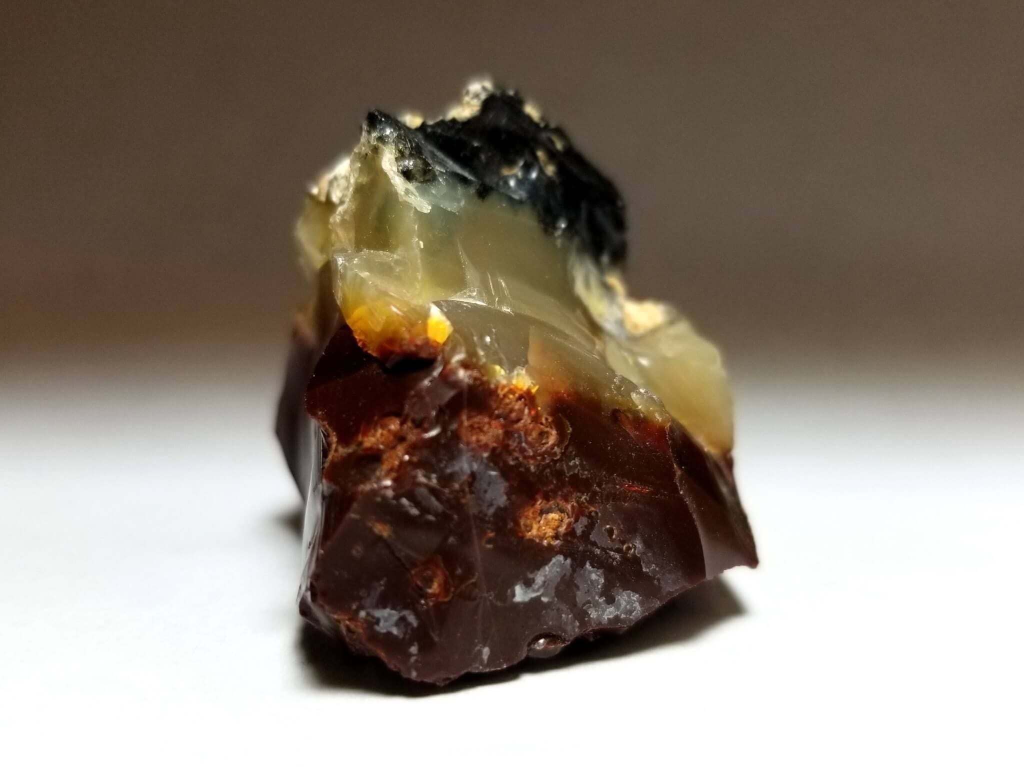 Opal Oregon Fire Juniper Ridge Specimen Rough 2.2"x1.2" 293.25crts - Image 2