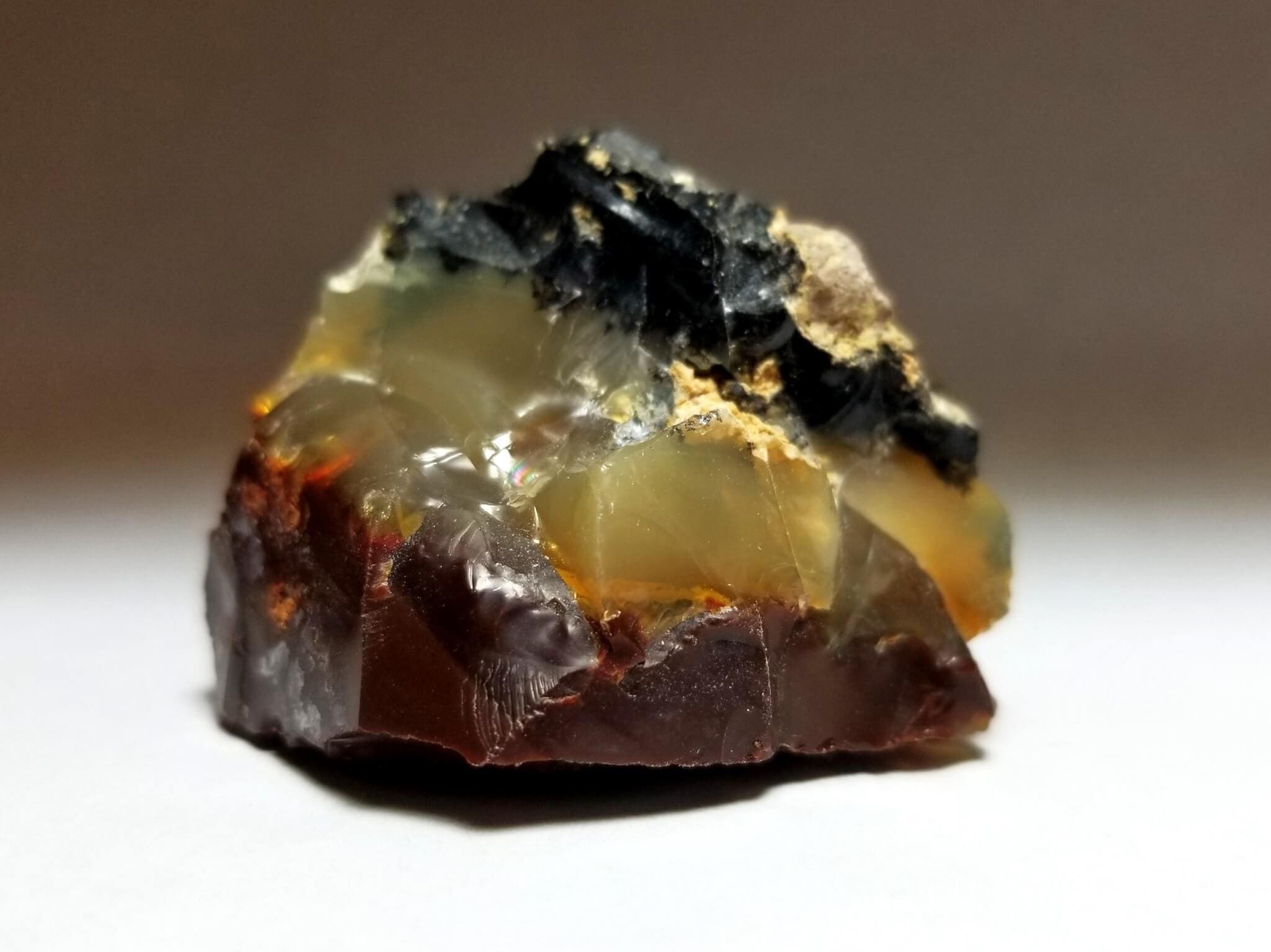 Opal Oregon Fire Juniper Ridge Specimen Rough 2.2"x1.2" 293.25crts - Image 3