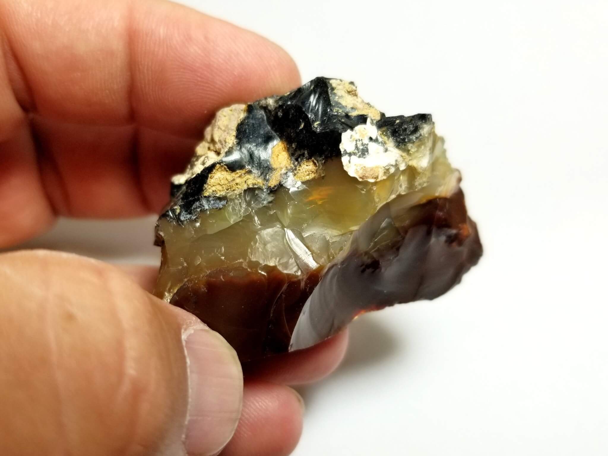 Opal Oregon Fire Juniper Ridge Specimen Rough 2.2"x1.2" 293.25crts - Image 5