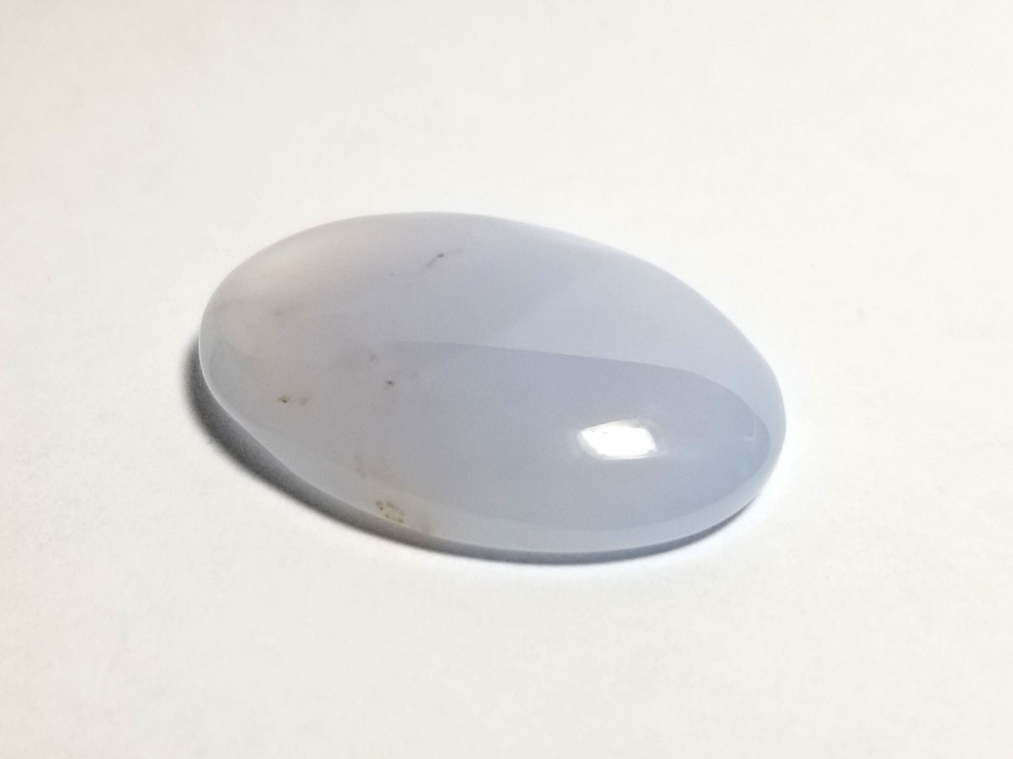 Agate Ellensburg Blue Cabochon Oval 33.5x23.5mm 48.45Crts - Image 3
