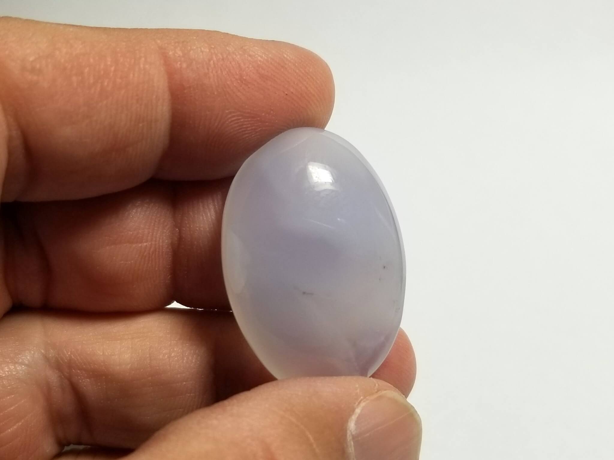 Agate Ellensburg Blue Cabochon Oval 33.5x23.5mm 48.45Crts - Image 4