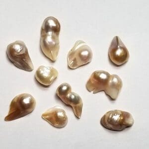Pearl Freshwater Blister Cream 18x8-10x8mm 40.01ctw (10Pcs)
