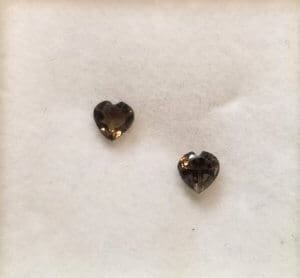 Smoky Quartz Heart 4mm (2Pcs)