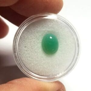 (A4) Chalcedony Blue-Green Oval Cabochon 15x13mm 2.88crts