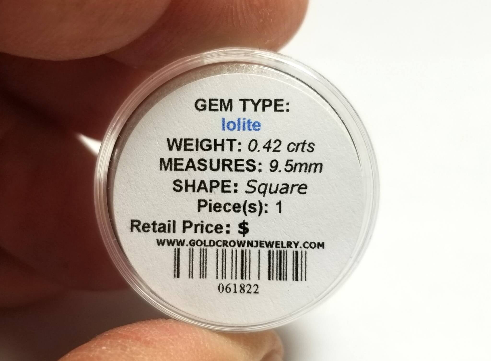 (A6) Iolite Square 5mm 0.42crts - Image 2