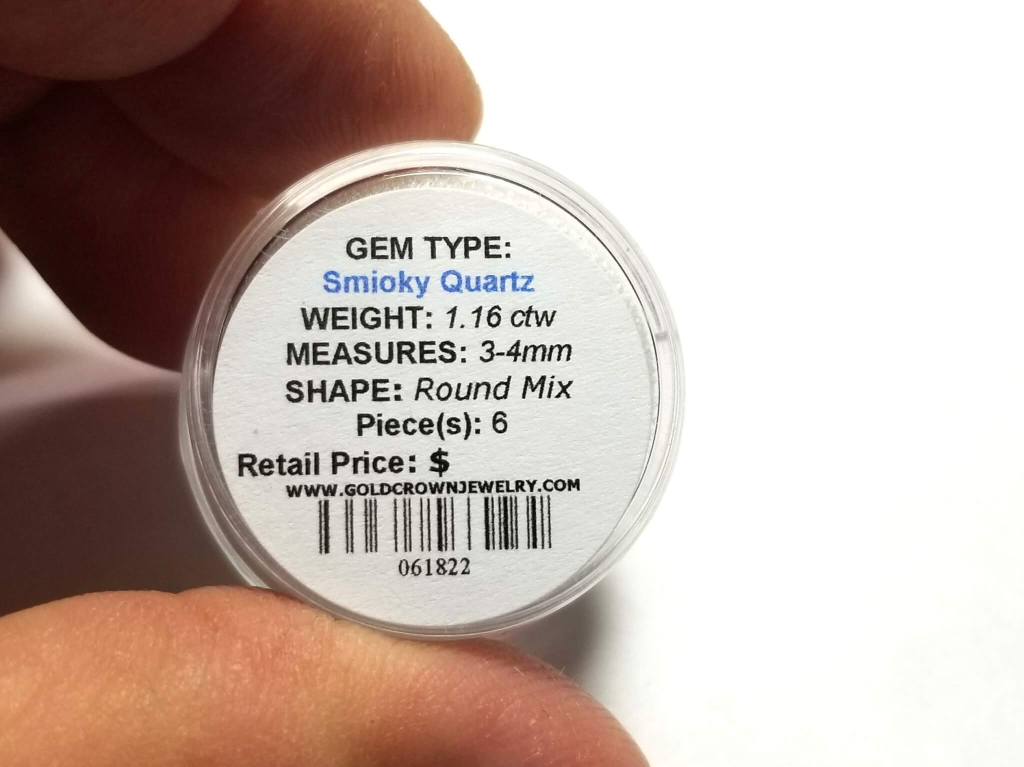 (E2) Quartz Smoky Round 3-4mm 1.16ctw (6Pcs) - Image 2