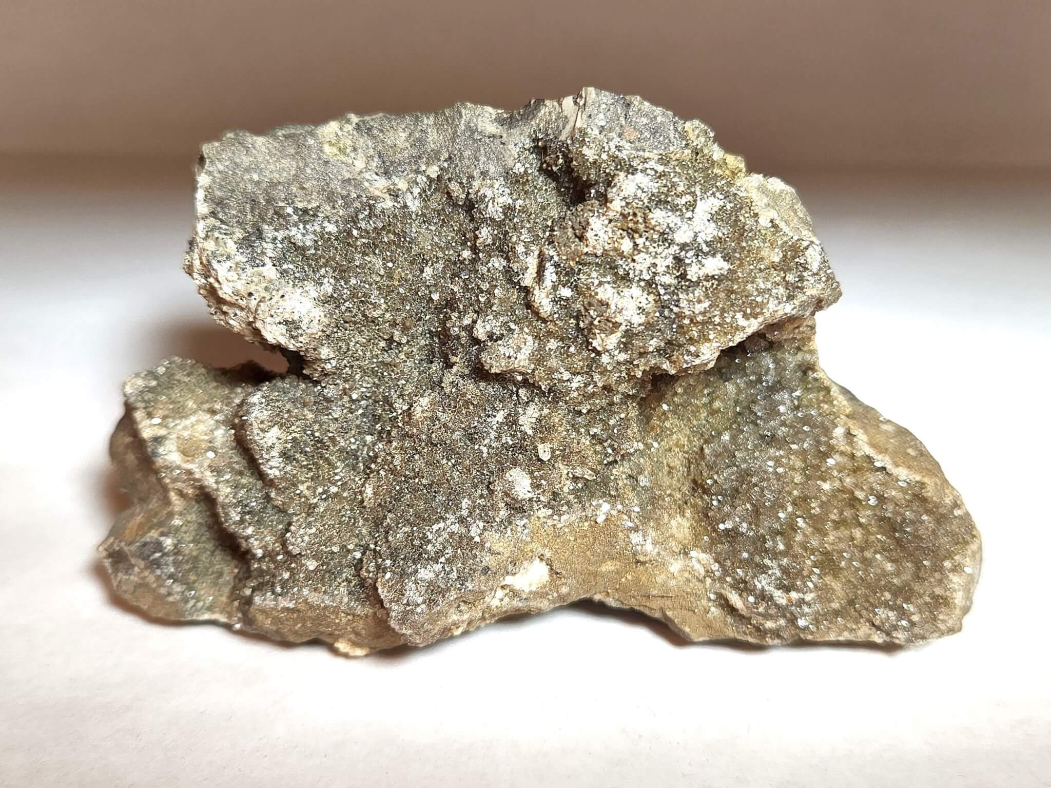 (H2) Quartz Herkimer Druzy Plate Specimen 5"x3" Inches 1.08LBS