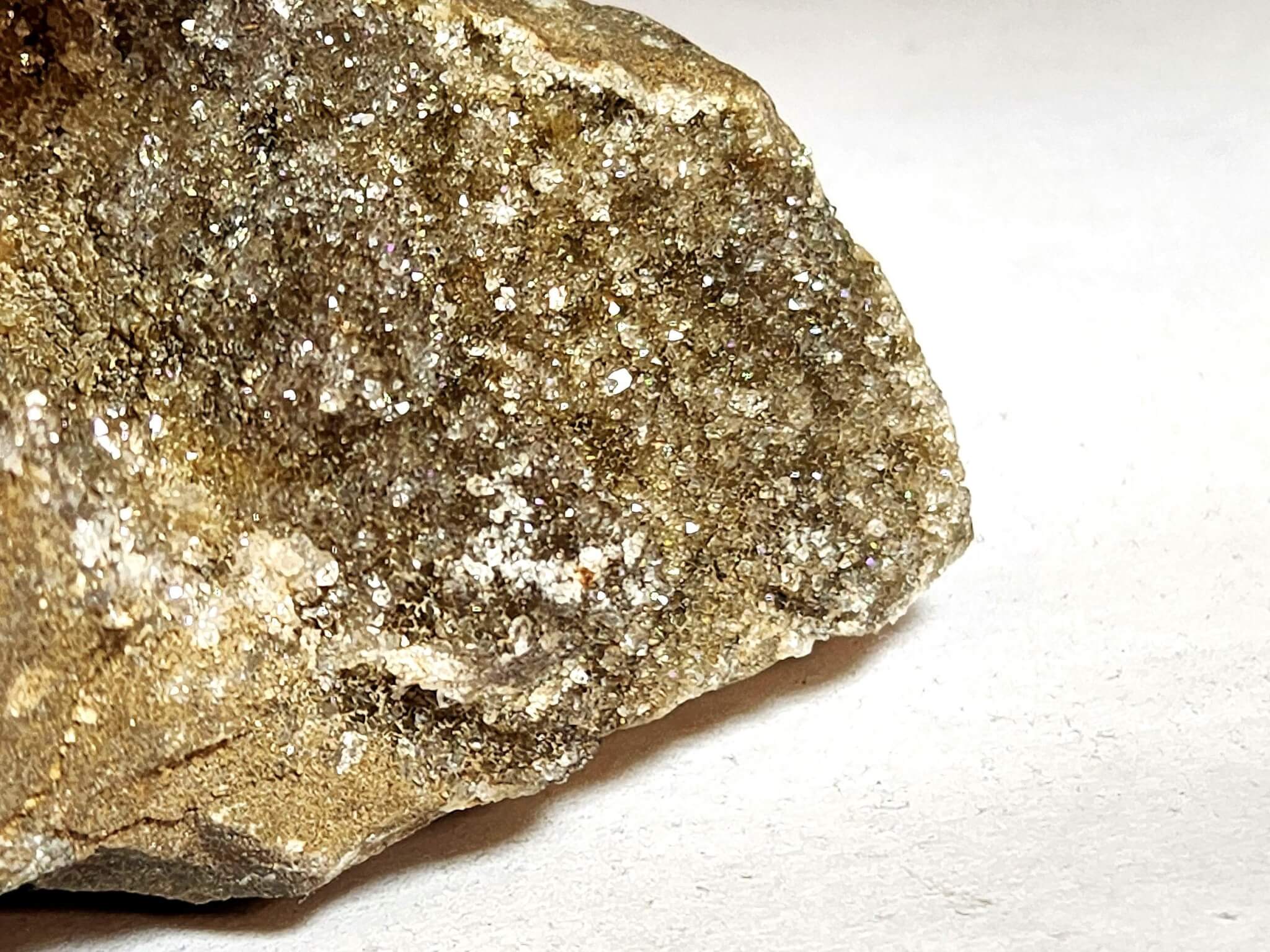 (H2) Quartz Herkimer Druzy Plate Specimen 5"x3" Inches 1.08LBS - Image 5