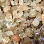 (X4) Sunstone Oregon Yellow Champagne Clear (no schiller) Rough Specimen (100Grams))