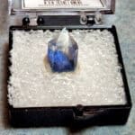 Dumortierite Included Quartz Specimen Thumbnail 13x9mm #495