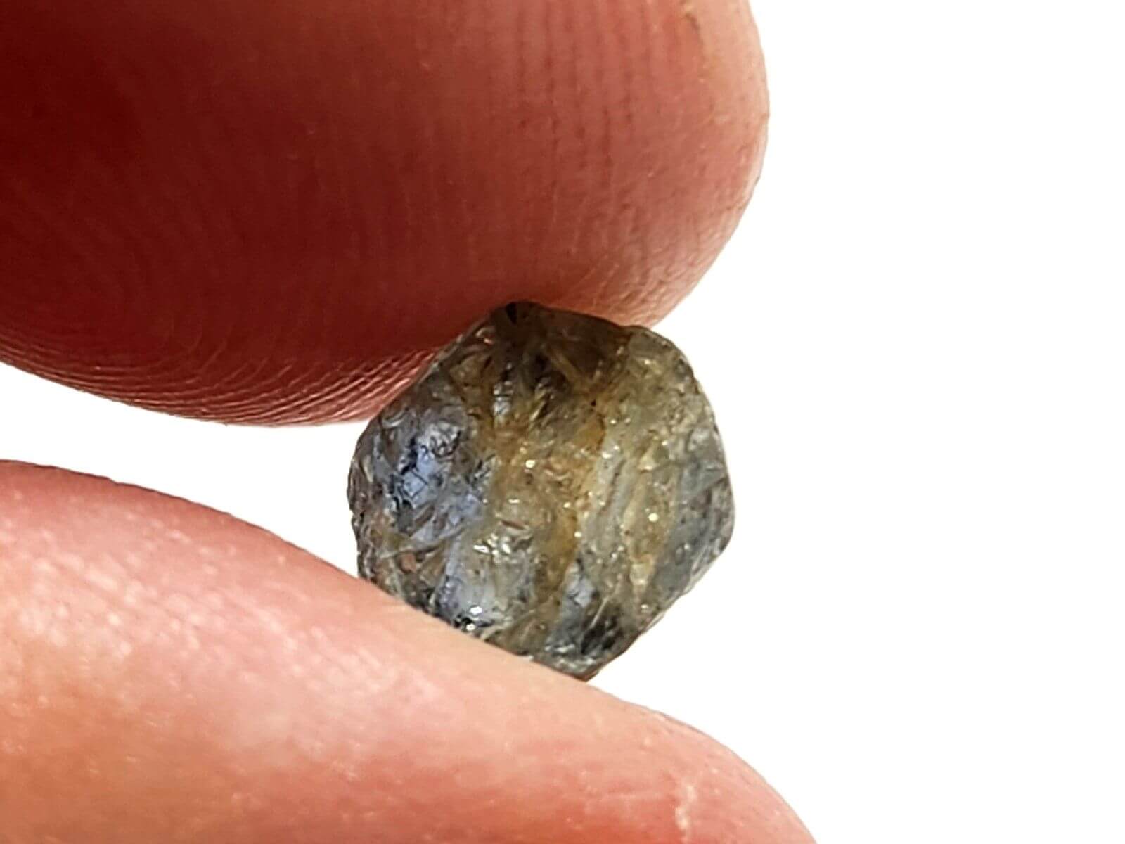 Sapphire Montana Rough Specimen Yellow Blue 7.5x6.8mm 3.15Crts - Image 4