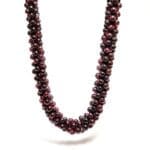 Vintage Garnet 2.5-4.5mm Bead & 925 Silver Adj. 30" 230Ctw Necklace