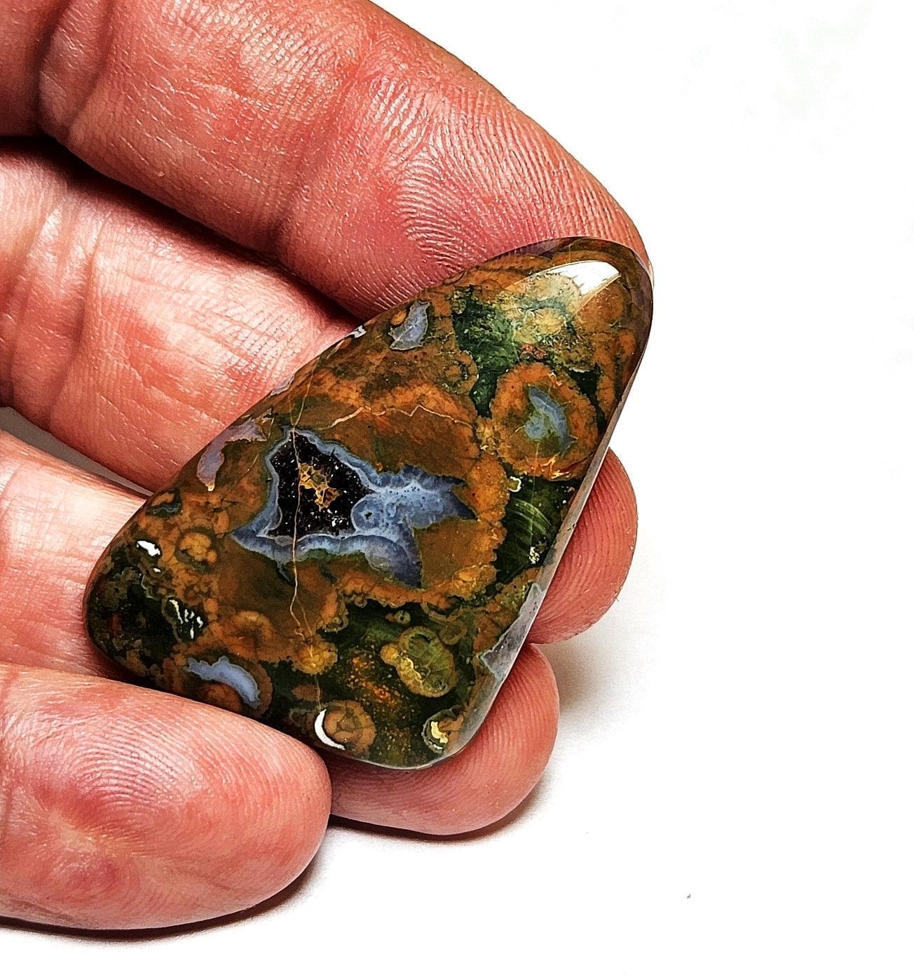 Jasper Australian Rainforest Freeform (druzy) 29x40mm 56.45Crts - Image 5