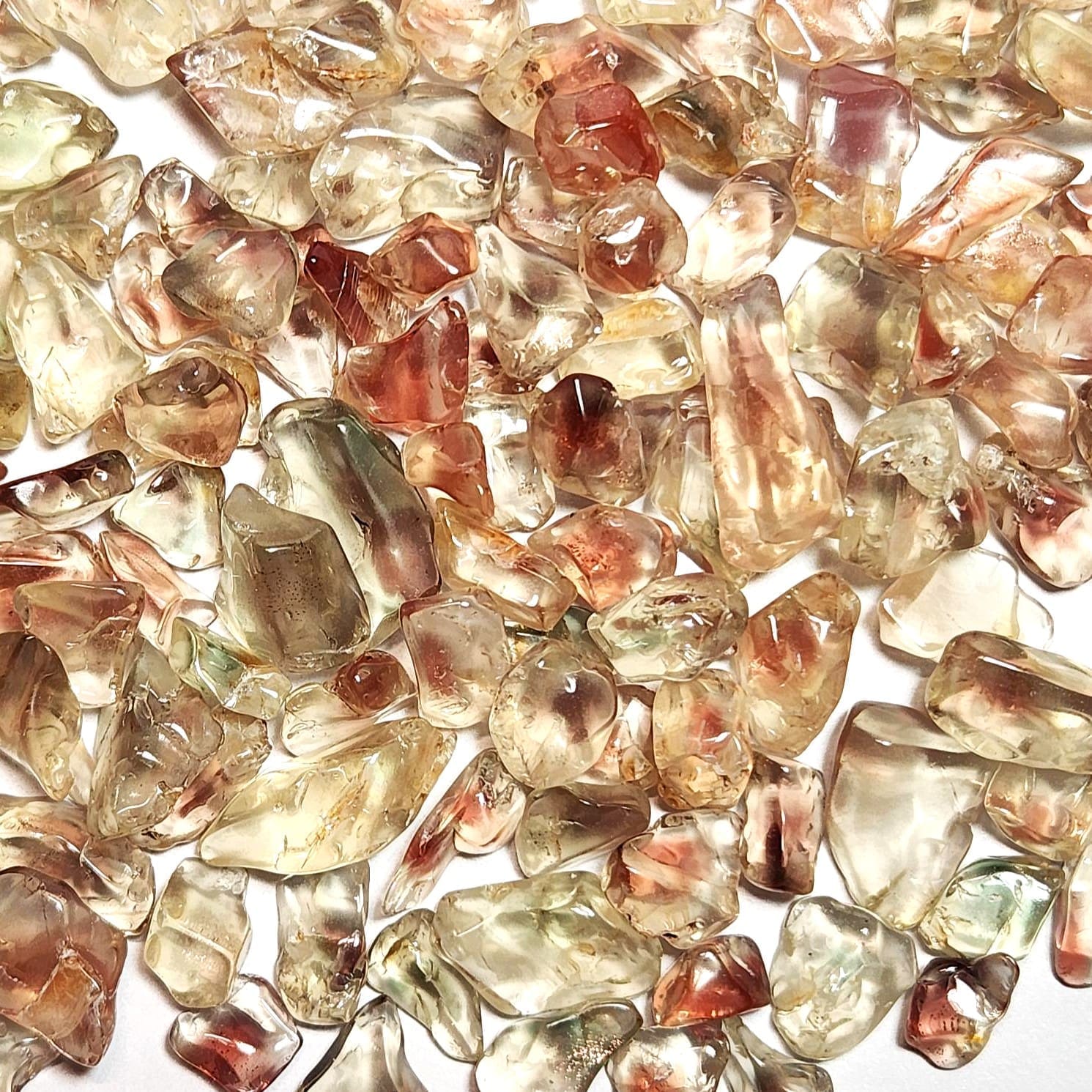 Sunstone Oregon Red/Green/Schiller Mix Polished Freeform Tumbled (20 Pcs) ~ BUY 2 GET 1 FREE - Image 2