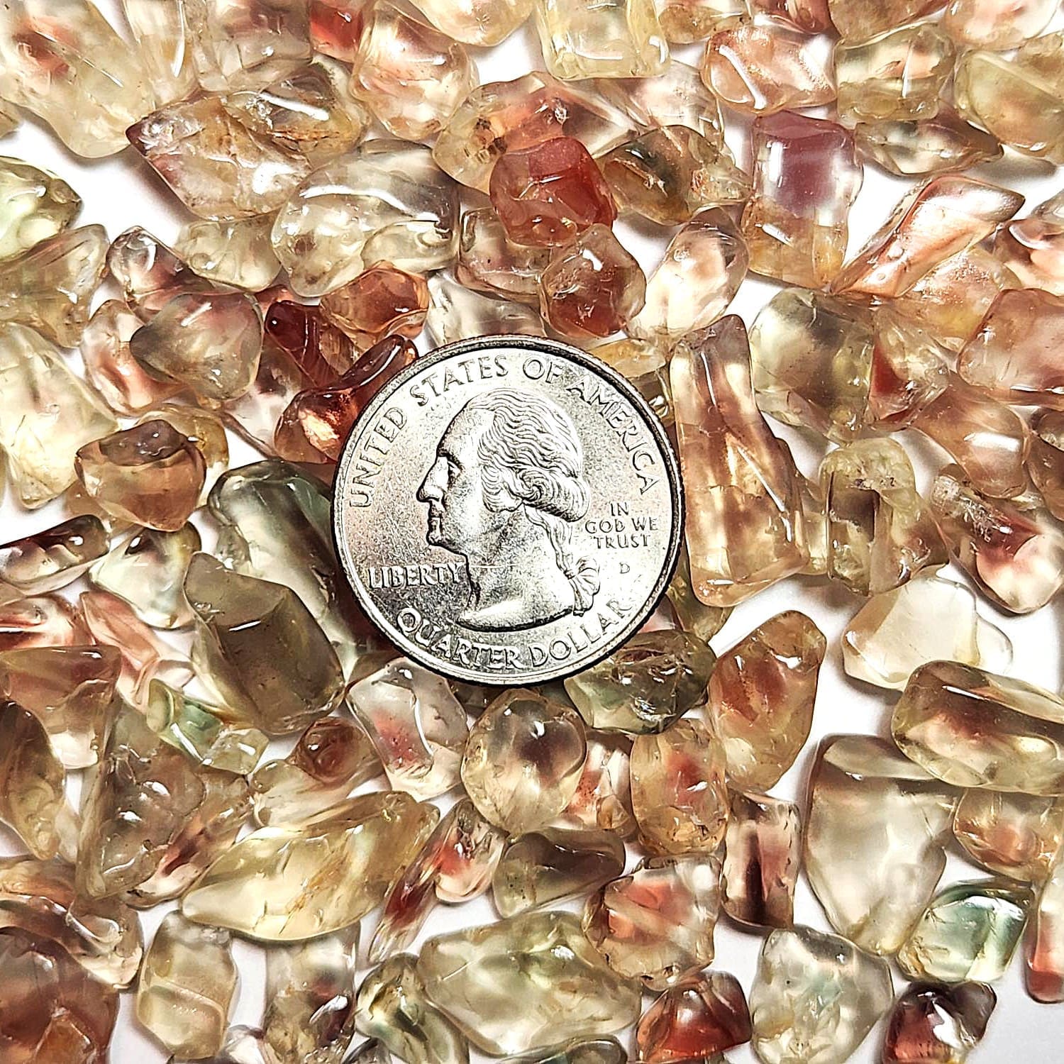 Sunstone Oregon Red/Green/Schiller Mix Polished Freeform Tumbled (20 Pcs) ~ BUY 2 GET 1 FREE - Image 5