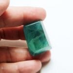Fluorite Blue-Green Faceted Freefrom 1.30″x0.91″ 175crts