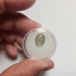 (B3) Moonstone Grey Oval Button 11.5x9mm 4.05Crts