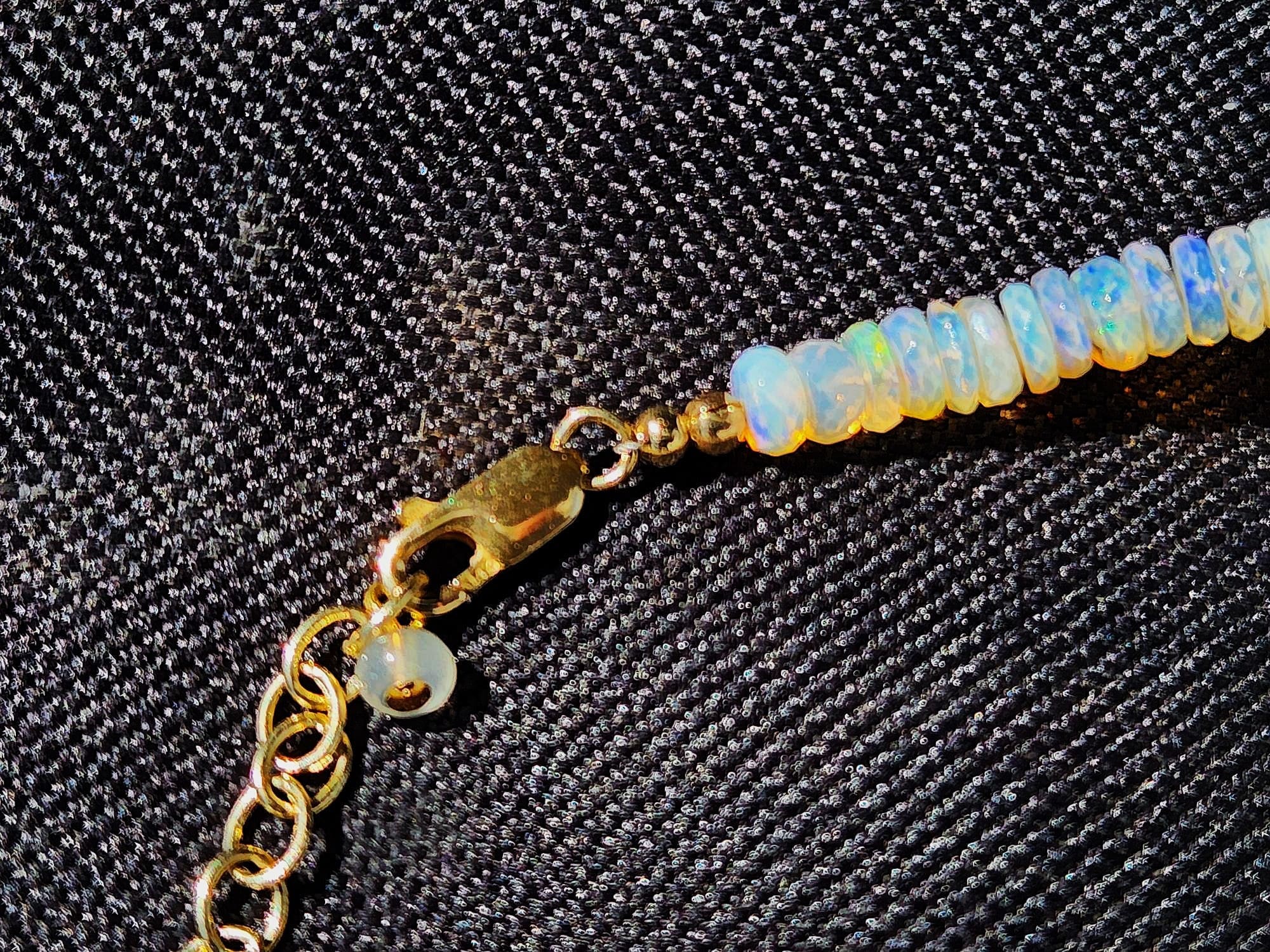 Australian Opal 5.25-6.25mm Bead & 14KTYG 18" 88.5Ctw Necklace - Image 4