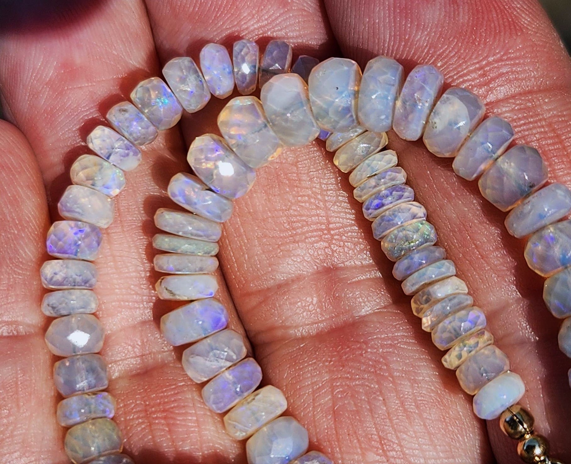Australian Opal 5.25-6.25mm Bead & 14KTYG 18" 88.5Ctw Necklace - Image 5