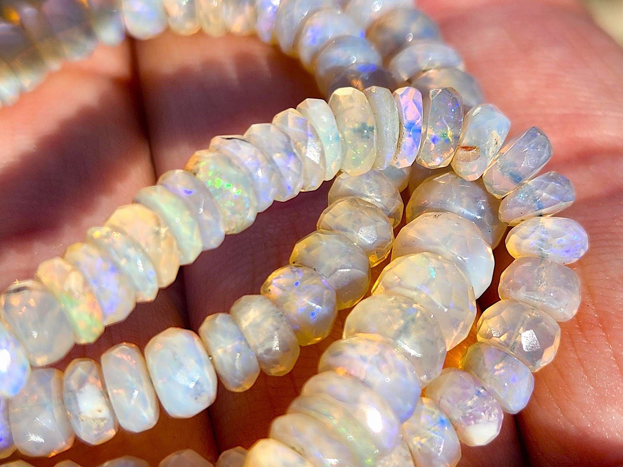 Australian Opal 5.25-6.25mm Bead & 14KTYG 18" 88.5Ctw Necklace - Image 7