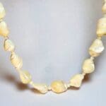 Heart of Mother of Pearl Nugget Shell Bead 915Ctw Infinity 30" Necklace