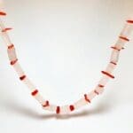 Rose Quartz & Red Coral Bead 165Ctw Infinity 28" Necklace