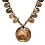 Richardson Ranch Oregon Agate Cabochon Bead 25″ 304Ctw Necklace